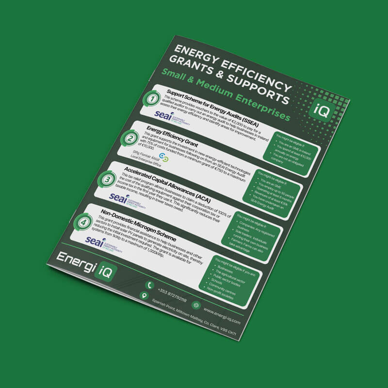 Energi IQ offers energy compliance solutions, energy audits, BER assessments, SEAI grants, and display energy certificates (DEC) through expert energy services and brochures in Ireland and the UK.
